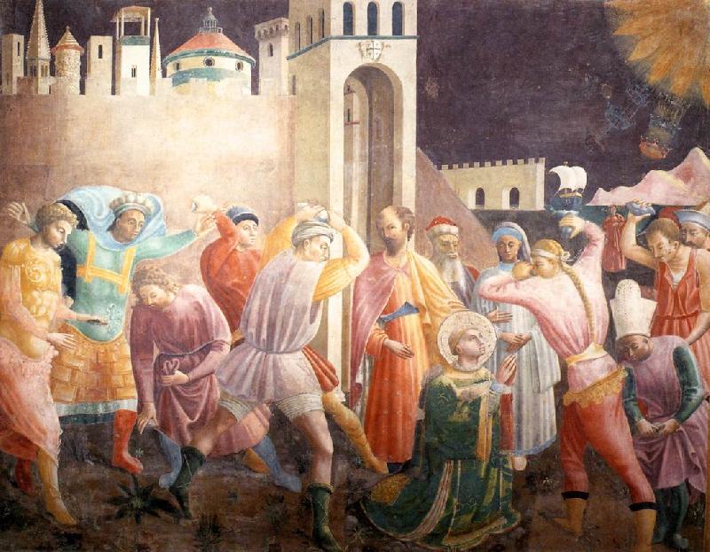 UCCELLO, Paolo Stoning of St Stephen oil painting image